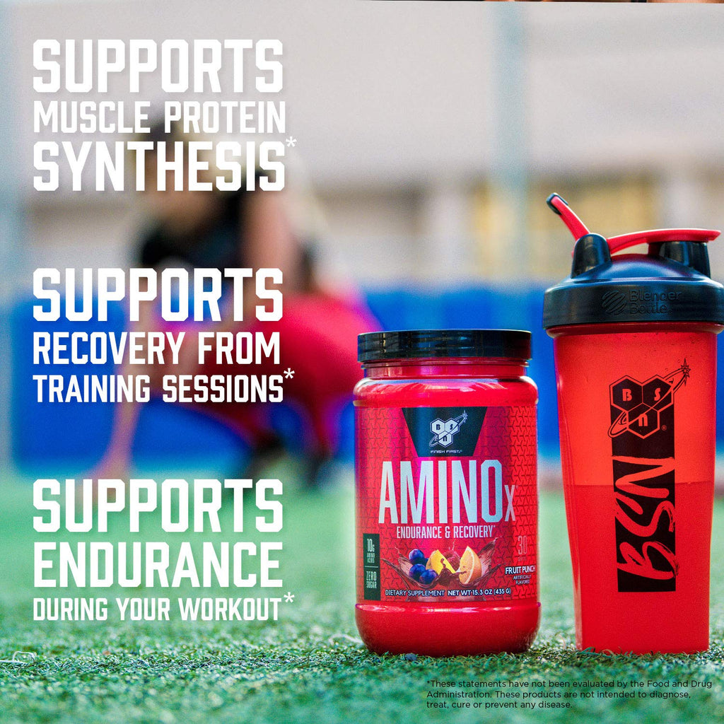 BSN Amino X Muscle Recovery & Endurance Powder with BCAAs, 10 Grams of Amino Acids, Keto Friendly, Caffeine-Free, Support Endurance, Zero Sugar, Blue Raz, 70 servings, 35.84 Ounce (Packaging May Vary)