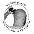 Remington RX5 Ultimate Head Shaver for Bald Men, Easy to Clean with Skin Close Results in Under 2 Minutes - XR1500 UK bathroom 2 pin plug, Black