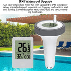 Wireless Solar Pool Temperature Meter High Accuracy IPX8 Waterproof LCD Display Digital Floating Temperature Detector
