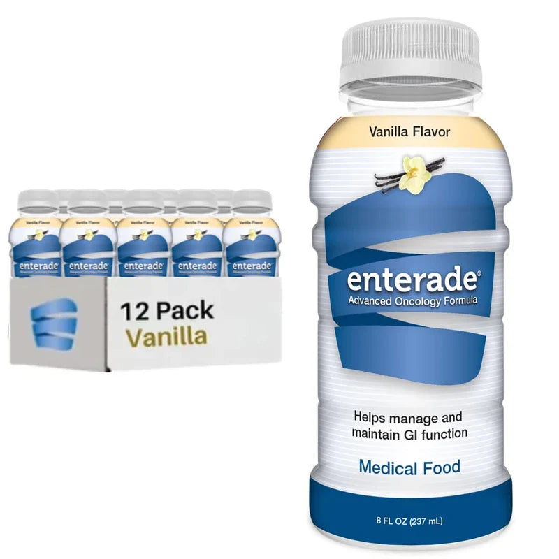 enterade enterade Advanced Oncology 12 Bottles Vanilla, Specially Formulated to Reduce Treatment GI Side Effects, Supportive Care Beverage 8oz