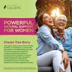 Purely Holistic Chasteberry Vitex Supplement 650mg - 4 Month Supply 120 Vegan Capsules Agnus-Castus Chaste Tree Berry Capsules Supports Normal Hormone Balance for Women