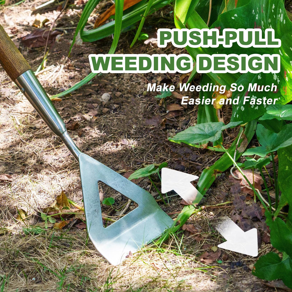 Haliaeetus Women's Dutch Hoe, 51'' Long Handle Dutch Hoe Weeder for Weeds