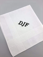 Monogrammed Handkerchief for Men Christmas Gifts for Him Soft Cotton Men's Initial Letter Hanky Groom Wedding Hankerchief Personalized