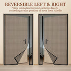 Yotache Reversible Left/Right Opening Magnetic Screen Door Fits Door Size 32"x80", Screen Size 34"x81", Removable Upgraded Polyester Screen Mesh with Strong Magnets for Front/Back Patio Door, Black