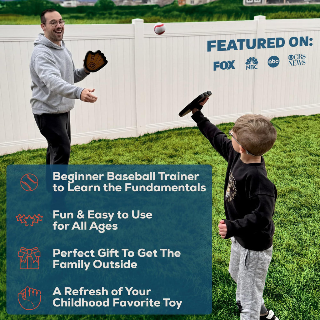 Toss and Catch Ball Game Set: Best Toy Gifts for Boys 9 8 7 6 5 4 2 3 Year Old Boy Birthday Gift Idea - Fun Toddler Boy Toys - Baseball Gifts for Girls & Boys Baseball Glove Trainer Toddler Presents