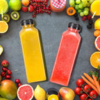 BAKHUK 36pcs 16oz Empty Plastic Juice Bottles with Caps, Reusable Clear Bulk Beverage Containers for Juice, Milk, Smoothie, and Other Beverages