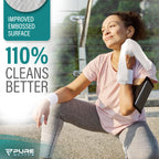Pure Active XXL Adult Wipes for Elderly, No Rinse Hygiene Wipes for Shower, Travel, and Camping, 12x12 Unscented 50 Pack