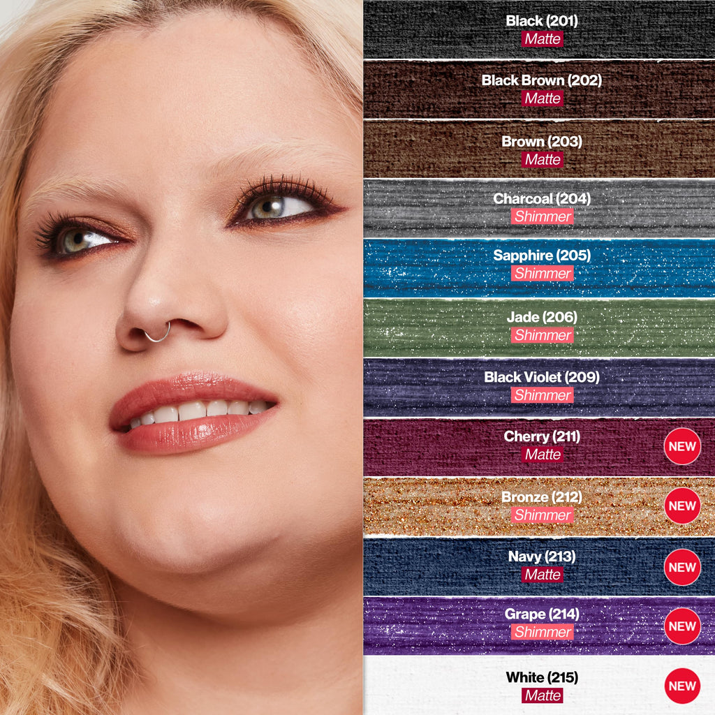 Revlon ColorStay Pencil Waterproof Eyeliner, Smudge-Proof, Eye Makeup with Built-In Sharpener, 202 Black Brown, 2 pack