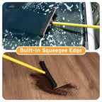 FURemover Original Plus Pet Hair Rubber Broom with Squeegee, with 61" Telescopic Handle for Carpet, Tile and Hardwood