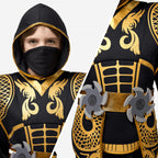 Spooktacular Creations Golden Ninja Costume Set, Ninja Jumpsuit with Foam Accessories for Kids, Toddler Halloween Outfit for Ideas Cosplay Party (Medium, 8-10 yrs)