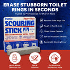 6-Pack PUMIE HDW Scouring Stick for Toilet Bowl Cleaning, Cleans Toilet Bowl Hard Water Rings, Buildups, Rust & Tough Stains, Perfect Pumice Stone for Cleaning Bathtub, Pools, Kitchens, Sinks & Grills