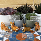 Mood Lab Fairy Garden Dog Figurines - Realistic Puppy Set (4 pcs) - Miniature Decorative Statues - Outdoor & Indoor Garden Decor