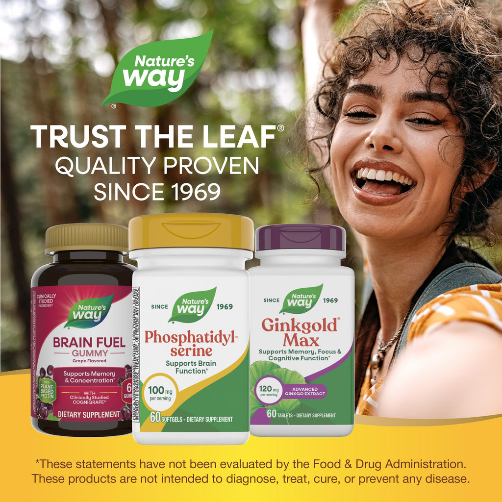 Nature's Way Phosphatidylserine, Supports Brain Function*, 100 mg per Serving, 60 Softgels (Packaging May Vary)