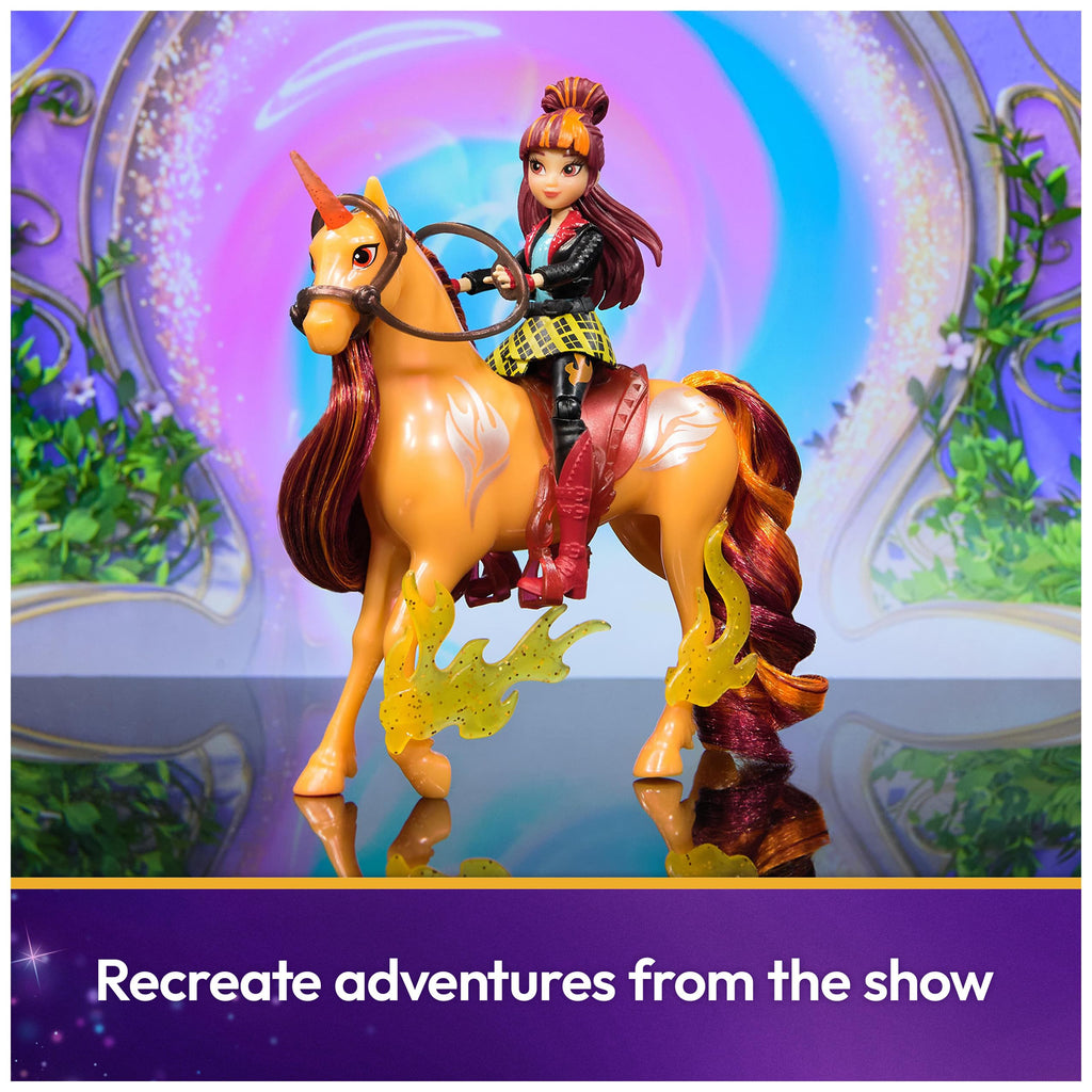 Unicorn Academy, Valentina & Cinder Power of Friendship Set, Translucent Saddle & 2 Power Accessories, Dolls & Unicorn Toys for Girls Ages 4 and up