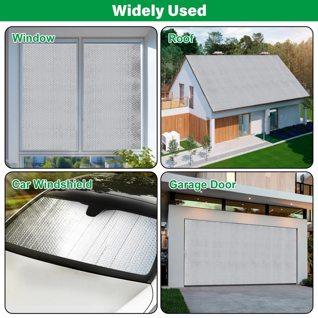winemana 48IN x 10FT Window Insulation Roll, Reflective Window Heat Blocker