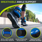 ProsourceFit Ankle / Wrist and Arm / Leg Weights Set of 2, Adjustable Strap for Men and Women, Blue 3 LB