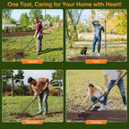 Lawn Leveling Rake, 30x10 Stainless Steel Leveler with 78" Handle