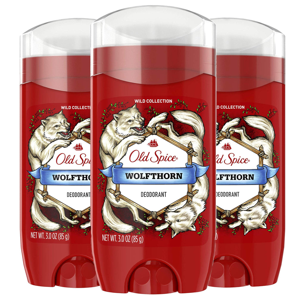 Old Spice Deodorant for Men, Wolfthorn Scent, Wild Collection, 3 oz, (Pack of 3)