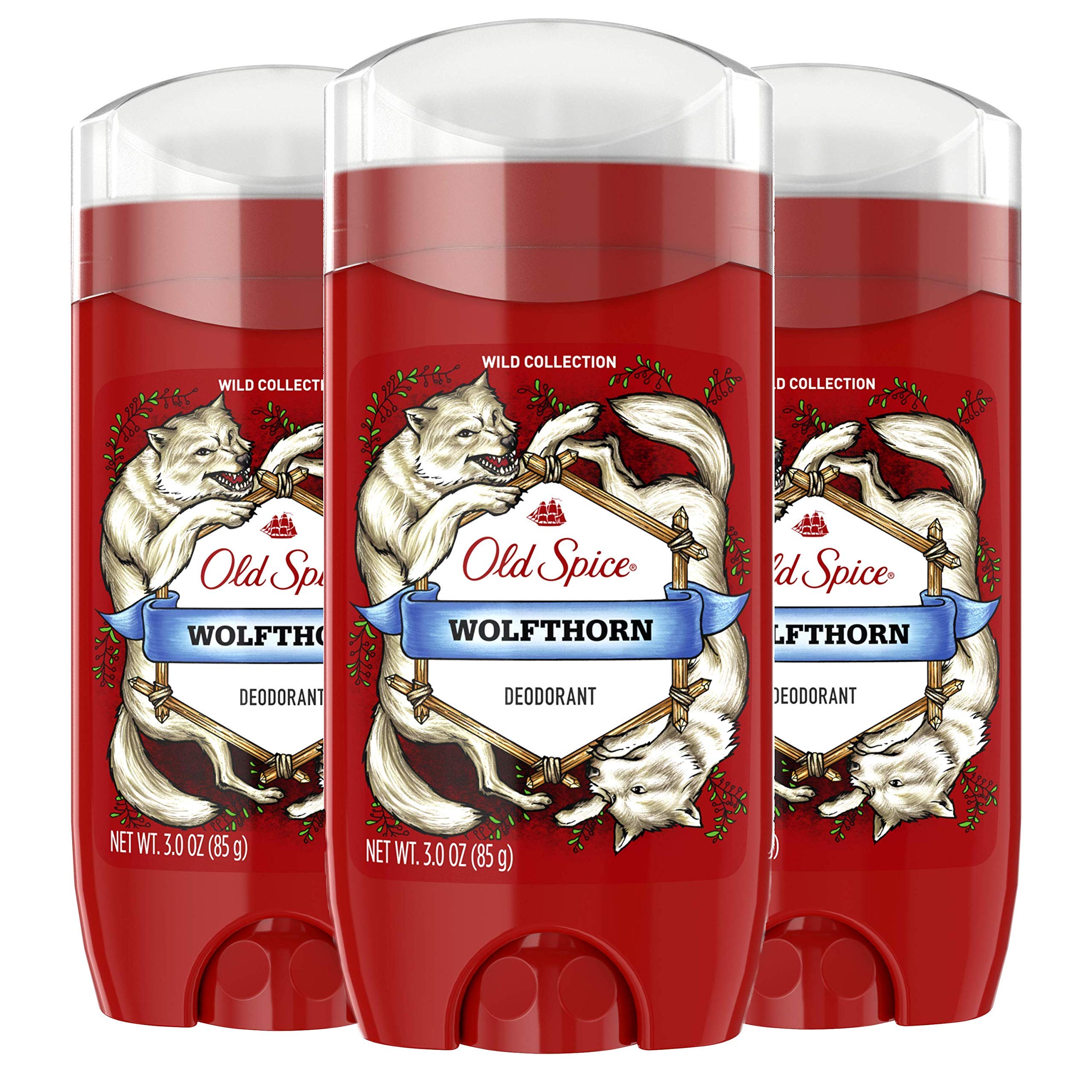 Old Spice Deodorant for Men, Wolfthorn Scent, Wild Collection, 3 oz, (Pack of 3)