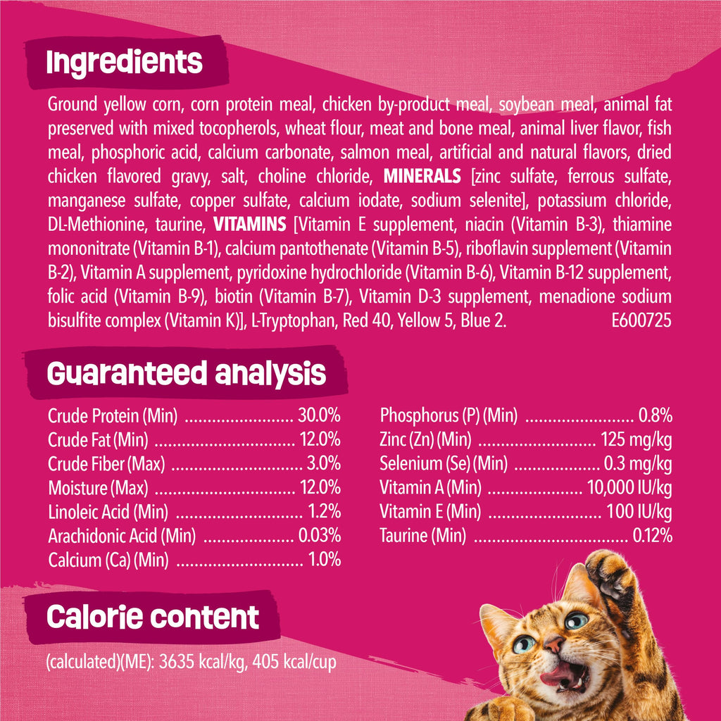 Friskies Purina Gravy Swirlers Dry Cat Food, Chicken & Salmon, 22 lb Bag