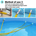 SIHAIAN Pool Cover Automatic Drainer Kit for SIHAIAN Round and Rectangle Pool Cover, Anti waterlogging, Control Cover Surface Water Levele, Prevent Clogging (C:157inch)