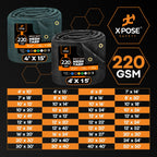 Xpose Safety Heavy Duty Mesh Tarp – 10’ x 16’ Multipurpose Black Protective Cover with Air Flow - Use for Tie Downs, Shade, Fences, Canopies, Dump Trucks – Tear Resistant