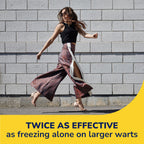 Dr. Scholl's Dual Action Freeze Away Wart Remover, 8 ct – Twice as Effective as Freezing Alone on Larger Warts, Fast-Acting Treatment for Common and Plantar Wart Removal, Safe to Use on Kids Ages 4+