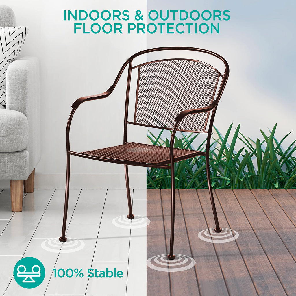 Wrought Iron Patio Furniture Feet Caps (32 Pack, Black) - 1.5" Round Plastic Outdoor Chair Leg Caps, Patio Furniture Replacement Feet