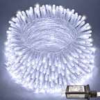 JMEXSUSS 66ft 200 LED White Christmas String Lights Indoor Outdoor Plug in