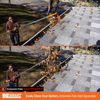EZ Smart Mini Rake Head – Gutter Rake Tool for Removing Leaves & Debris from Roofs, Gutters & Hard-to-Reach Areas – Fits Standard Acme Thread & Recommended EZ Smart Pole (Not Included)