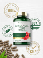 Carlyle Schisandra Supplement 1160 mg | 200 Capsules | Berry Fruit Extract | Non-GMO and Gluten Free