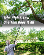 BlumeTrec 11FT Pole Saw with Adjustable Length for Tree Trimming Lightweight Manual Pruning Saw with Long Extension Branch Cutter
