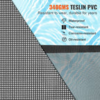 VEVOR Pool Fence, 4 x 48 FT Pool Fences for Inground Pools, Removable Pool Fencing, Easy DIY Installation Swimming Pool Fence, 340gms Teslin PVC Pool Fence Mesh Protects Kids and Pets
