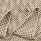 POLYTE 430 GSM Microfiber Oversize Quick Dry Lint Free Bath Towel, 60 x 30 in, 4 Pack (Waffle Weave)
