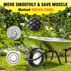 4.80/4.00-8 Wheelbarrow Tire and Wheel 16" Flat Free Solid 2PCS Hand Truck