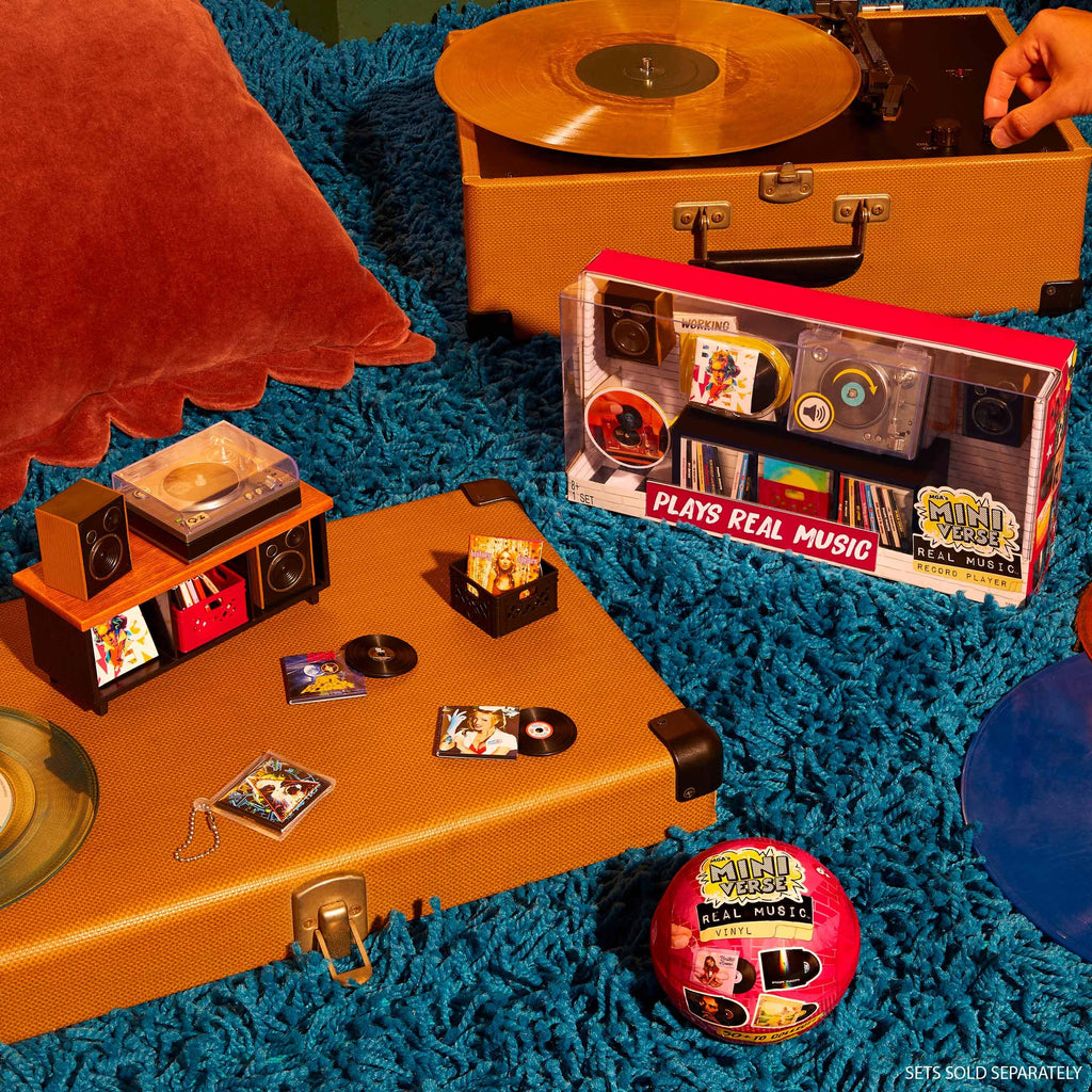 MGA's Miniverse Real Music Record Player Mini Collectibles, Mini Playable Record Player, Collectors, Gift, Beethoven