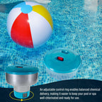 U.S. Pool Supply Pool Chlorine Floater Dispenser with Lid Lock - Large 7" Floating Chlorinator, Holds 3 Tablets - Inground & Above Ground Swimming Pools - Adjustable Flow, Balanced Chemical Delivery