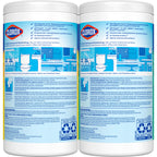 Clorox Disinfecting Cleaning Wipes for Spring Cleaning & Allergy Season, Bleach Free, Fresh Scent and Crisp Lemon, 75 Count Each, Pack of 2