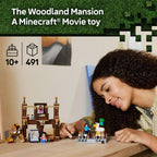 LEGO Minecraft Woodland Mansion Fighting Ring - Building Toy for Kids Age 10+ - Includes Steve, Garrett, & Henry Minecraft Figures, Plus a Chicken Jockey & More - Birthday Gift Idea for Fans - 21272