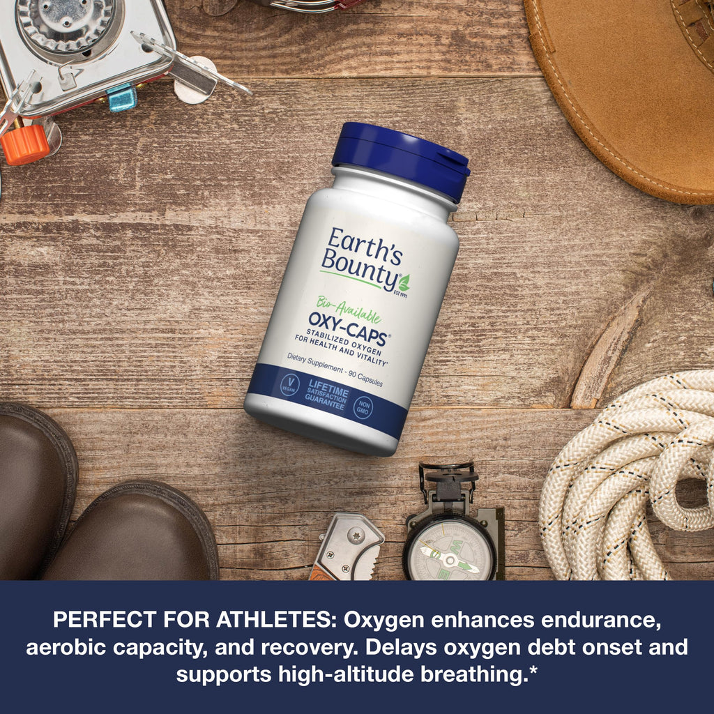 Earth's Bounty - Oxy-Caps - 90 Vegetarian Capsules - Oxygen Supplement - Vitality - Supports Stamina and Performance Recovery