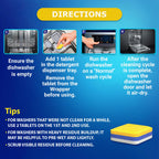 Dishwasher Cleaner Deodorizer Descaler Tablets - 28 Tabs - 1 Plus Year Supply - Extra Scented Deep Cleaning Sanitizer Pods - Remove Hard Water - Contain Citric Acid Heavy Duty Septic Safe - Lemon