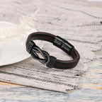 JoycuFF Gifts for Son Men Bracelet Personalized Infinity Knot Bracelet for Men Inspirational Birthday Christmas Graduation Gifts for Son from Mom Dad