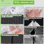 78 x 10 Ft Mosquito Netting for Garden Patio, White