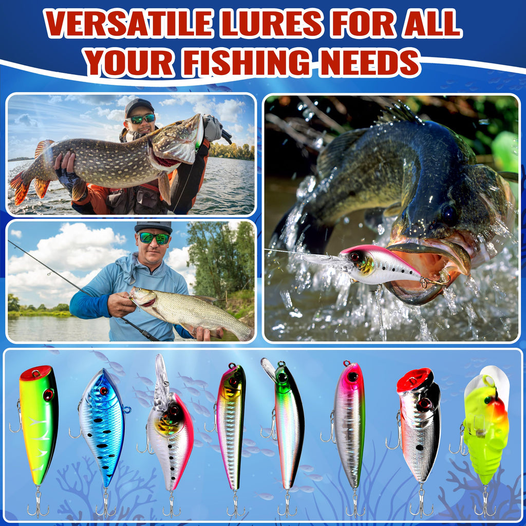 PLUSINNO Fishing Advent Calendar 2026 Adult, 24 Day Fishing Lures Gift