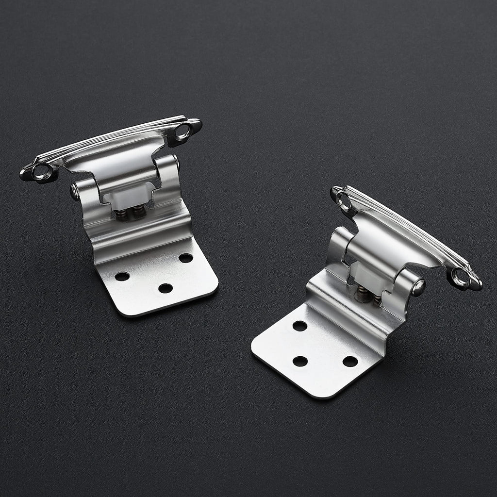 Ravinte 30 Packs (15 Pairs) 3/8 inch Inset Polished Chrome Cabinet Hinges Kitchen Cabinet Hinges Self Closing Hinges for Kitchen/Bathroom/Furniture Cabinets & Doors,Decorative Cabinet Hardware