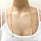 Lariat Wrapped Necklace, Long Wrap Necklace, Tie Choker Jewelry, Seed Bead Necklace, Beaded Choker, Christimas Gift Woman