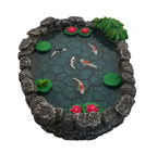GlitZGlam KOI Miniature Pond for Fairy Garden - Enchanted Garden Accessories