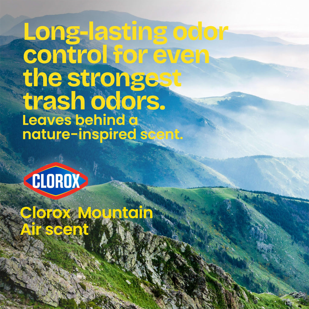 Glad ForceFlex Heavy Duty Trash Bags With Clorox, Mountain Air, 30 Gal, 50 Ct (Package May Vary)