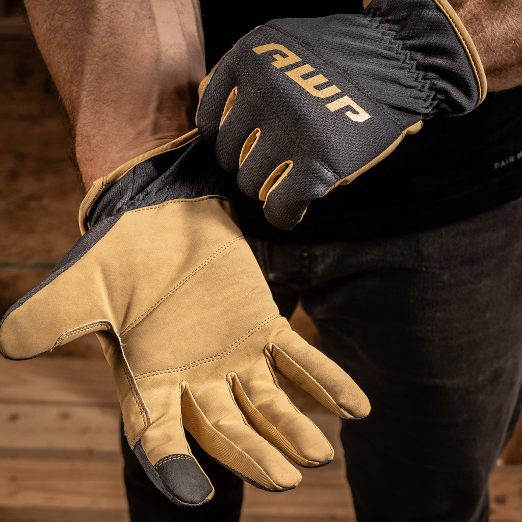 AWP Performance Utility Work Gloves for Men and Women, Touchscreen Compatible, X-Large, 3 Pair Pack