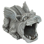 Design Toscano Roland the Gothic Gargoyle Gutter Guardian Rain Downspout Extension Outdoor Statue, 10 Inch Long, Cast Stone Resin, Grey Stone Finish